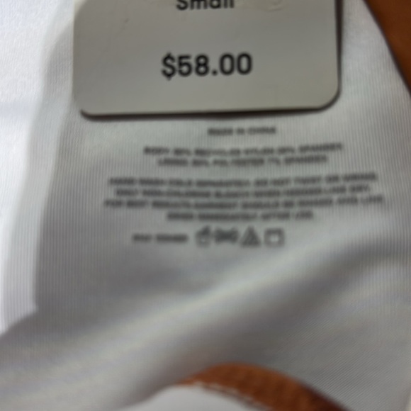 UpWest High Waist banded,high cut thigh, Organic Bikini Bottom,geometric pattern - Picture 5 of 5